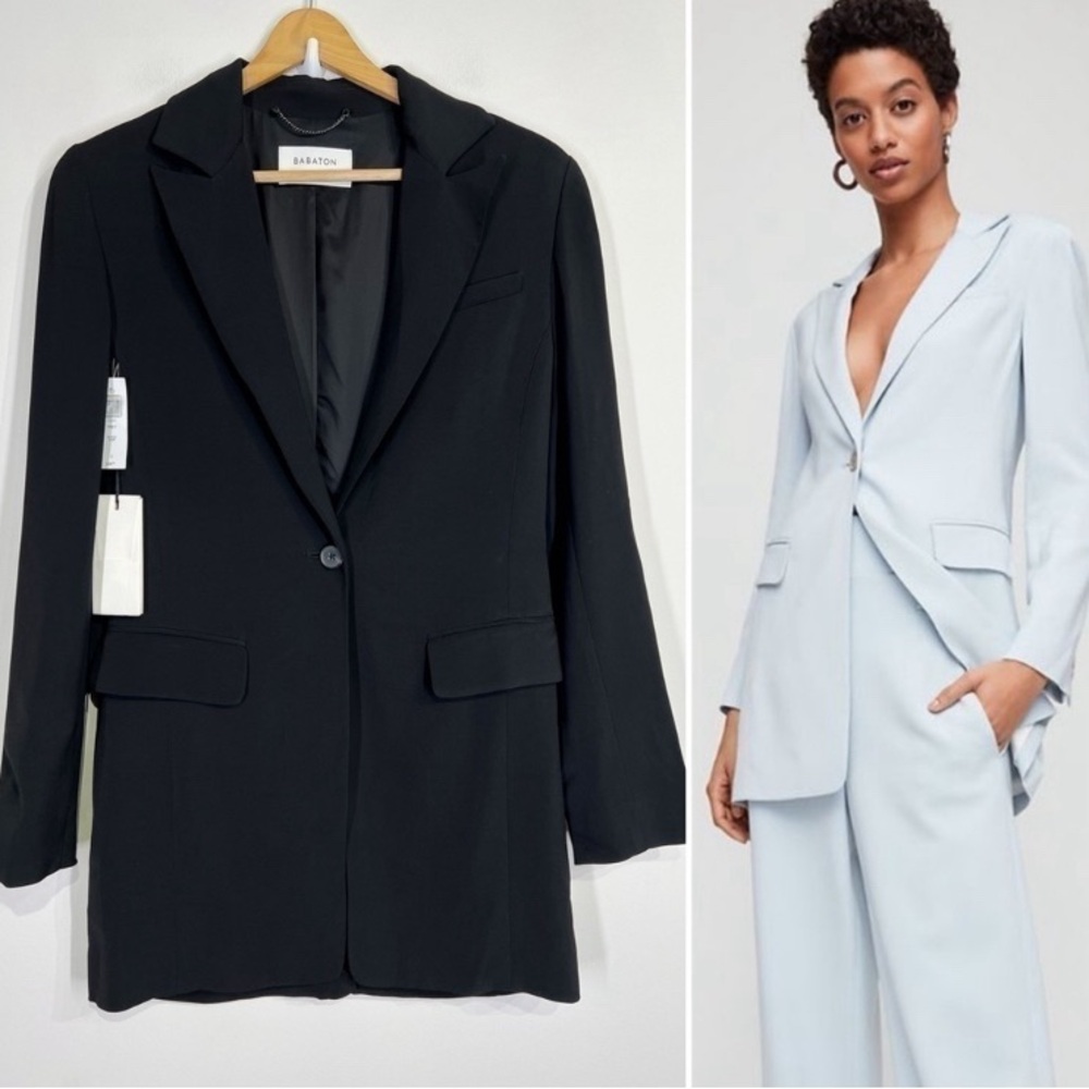 Aritzia Babaton NWOT Trey Blazer Black